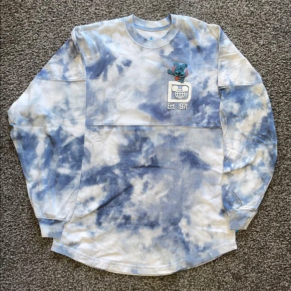 Walt Disney World Spirit Jersey Stitch Blue Tie Dyed Size XS - Picture 2 of 13